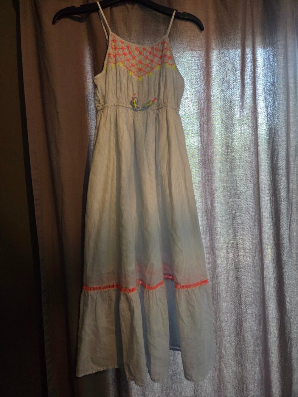 Light Blue Chambray Cat & Jack Maxi Dress, Size 7/8